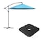 Pure Garden 10-Foot Offset Patio Umbrella with Square Base, Blue 50-102-BB - alternate 5